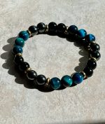 Bracciale Tripla Protezione – Ossidiana, Occhio di Gatto ed Ematite | Forza, Equilibrio e Difesa Energetica - immagine 3