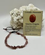 Bracciale Macramè con Quarzo Fragola – Amore, Dolcezza e Armonia del 💓cuore - immagine 4