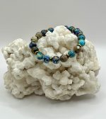 Bracciale con Giada Imperiale Blu e Ematite Dorata – Armonia ed Eleganza Protettiva - immagine 3