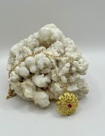 Collana con Ciondolo in Filigrana Sarda Dorata e Corallo Rosso – Eleganza e Tradizione Sarda - immagine 3