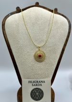 Collana in Filigrana Sarda con Corallo Rosso – Eleganza e Tradizione in Argento placcato oro