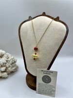 Collana Dorata con Filigrana Sarda e Su Coccu con Corallo Rosso – Tradizione e Protezione