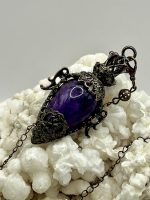 Pendolo con Ametista e Pentagramma – Saggezza, Protezione e Connessione Spirituale