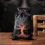 Porta-Tarocchi in Velluto Ricamato – Albero della Vita | Custodia Energetica e Organizer Esoterico