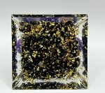 💜 Piramide 5x5 “Energia dei Chakra e Ametista” – Resina e Pietre Naturali - immagine 3