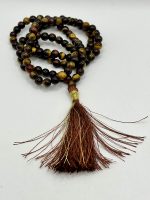 “Collana Mala Occhio di Tigre e Occhio di Bue – Forza, Protezione e Radicamento”