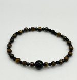🧿 Bracciale Tripla Protezione – Tormalina, Occhio di Tigre e Ossidiana - immagine 2