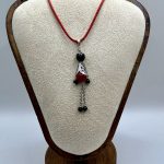 Collana Corallo Rosso e Ossidiana – Amuleto di Protezione e Energia Vitale