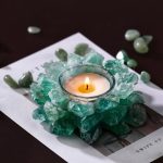 Portacandela in Fluorite Naturale – Luce, Armonia e Chiarezza Mentale