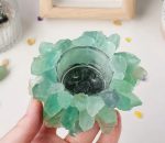 Portacandela in Fluorite Naturale – Luce, Armonia e Chiarezza Mentale - immagine 4