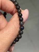 Braccialetto opale nero chiusura in argento 925 - immagine 2