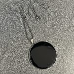 Collana specchio di ossidiana